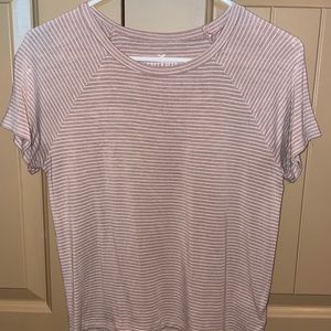 pink striped shirt sleeve